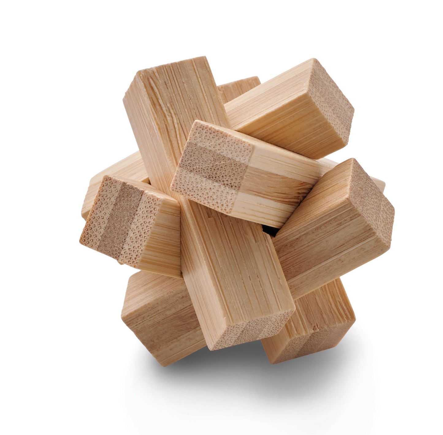 Puzzle Bambu Forma De Estrela