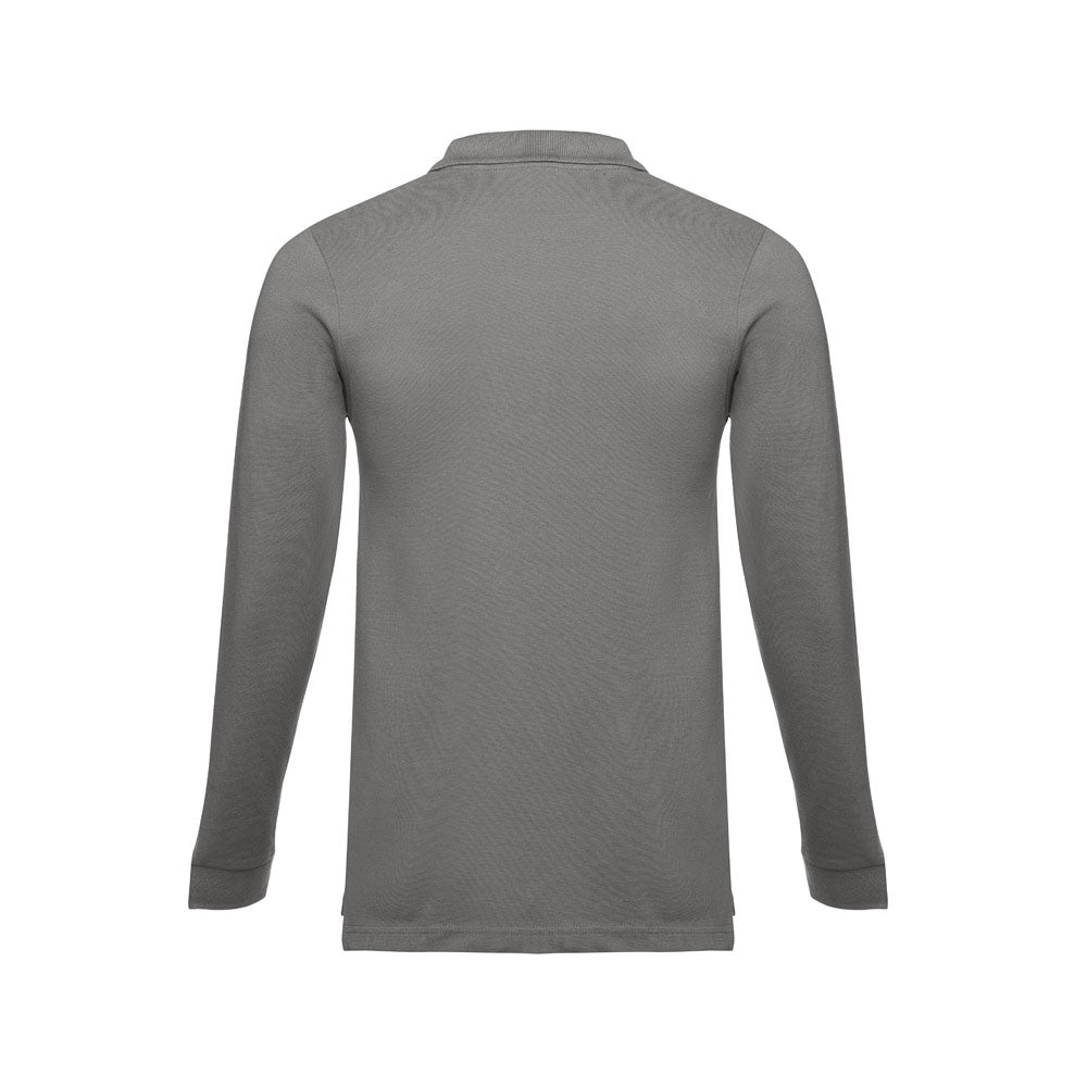 THC BERN II. Polo de manga comprida para homem em algodão cardado