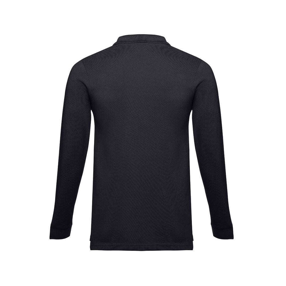 THC BERN II. Polo de manga comprida para homem em algodão cardado