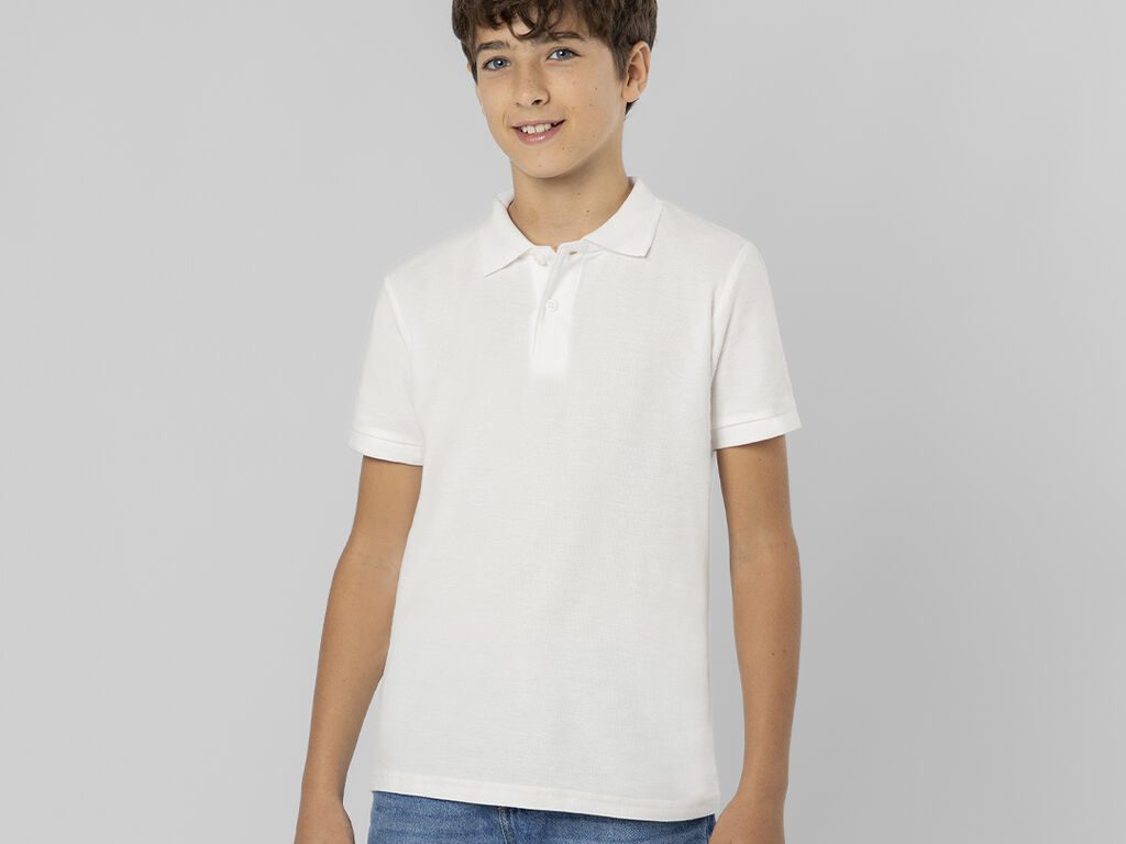 Polo Criança Branco Charles