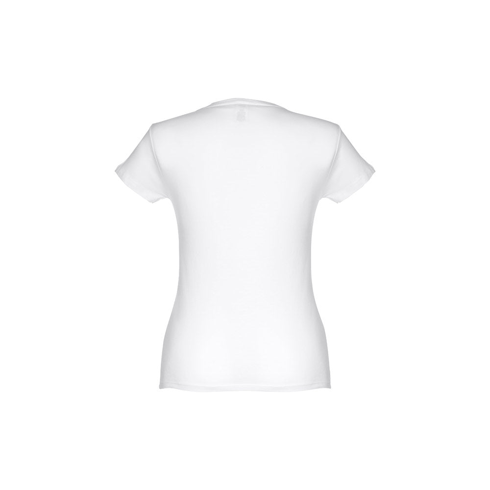 THC SOFIA WH. T-shirt cintada para senhora em algodão. Cor branca