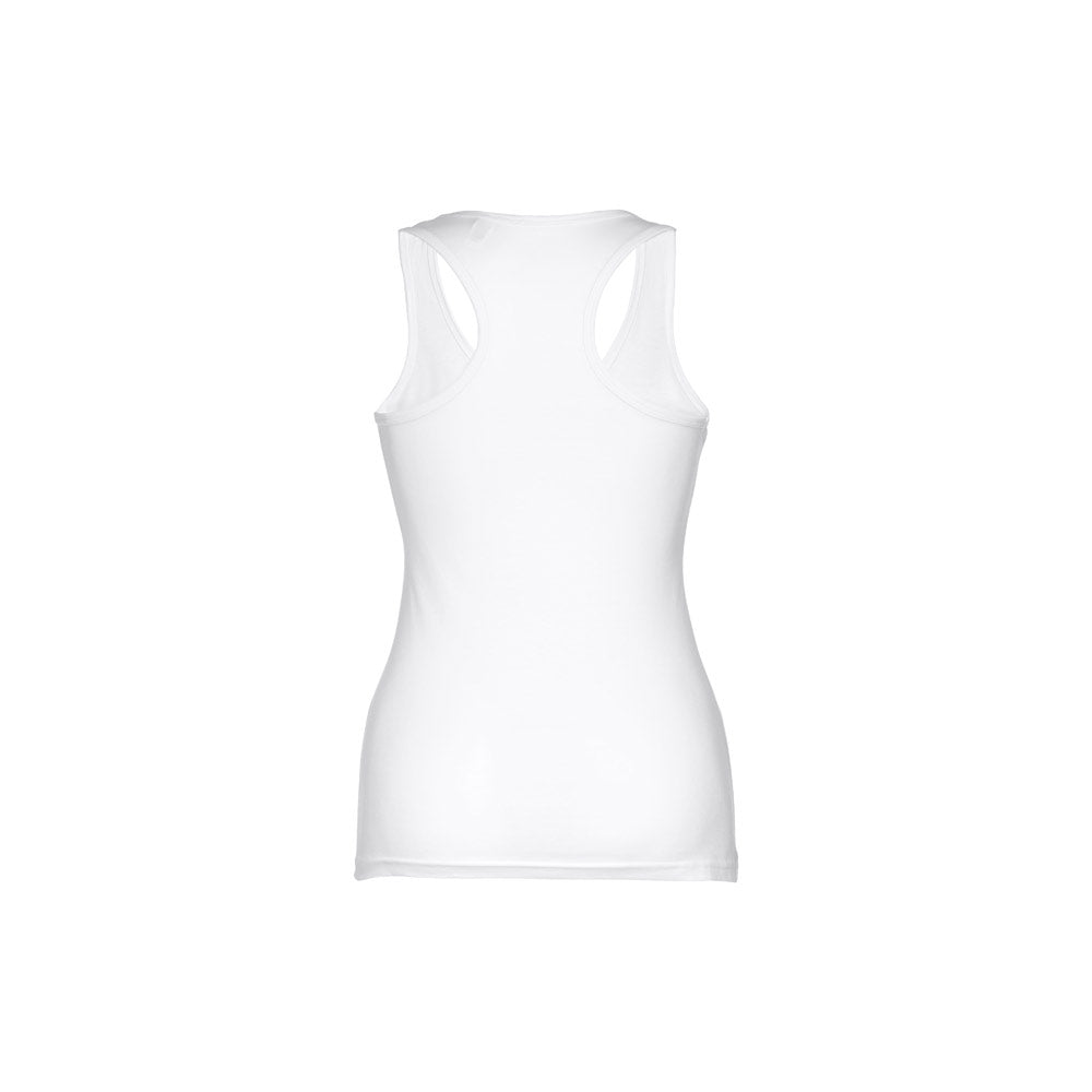 THC TIRANA WH. T-shirt sem mangas para senhora em algodão. Cor branca