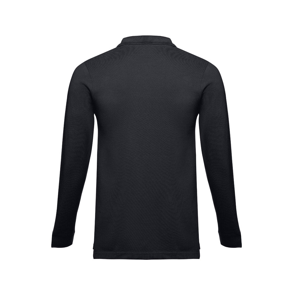 THC BERN. Polo de manga comprida para homem em algodão cardado