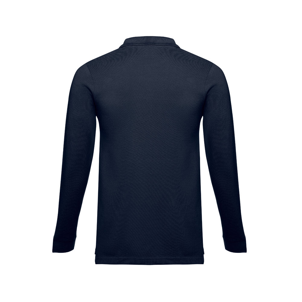 THC BERN. Polo de manga comprida para homem em algodão cardado