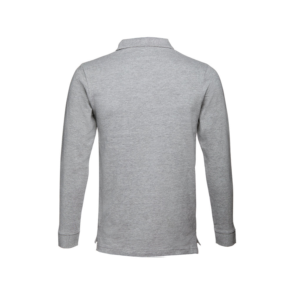 THC BERN. Polo de manga comprida para homem em algodão cardado