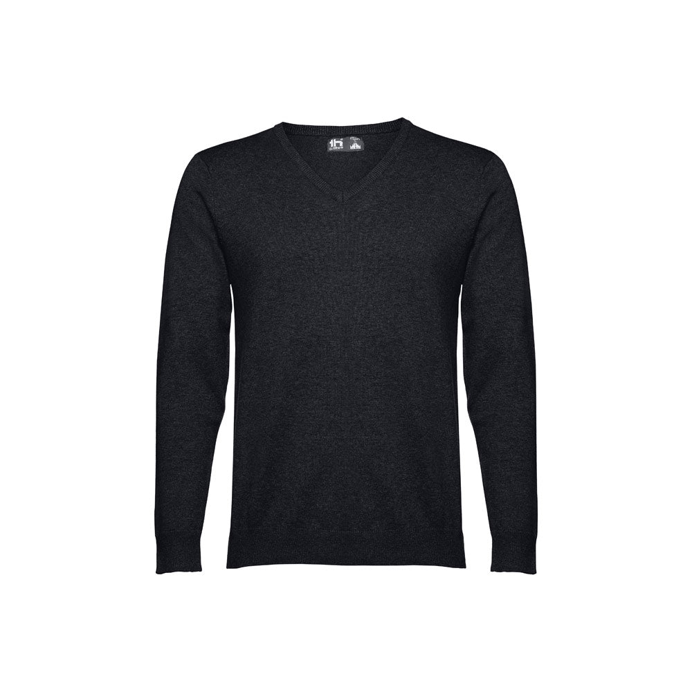 THC MILAN. Pullover com decote em" V" para homem em algodão e poliamida