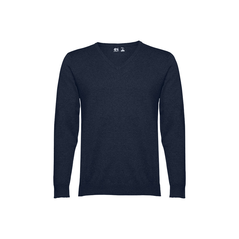 THC MILAN. Pullover com decote em" V" para homem em algodão e poliamida
