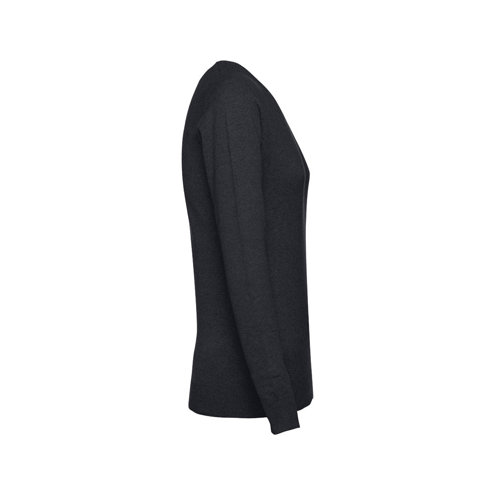 THC MILAN WOMEN. Pullover com decote em" V" para senhora em algodão e poliamida