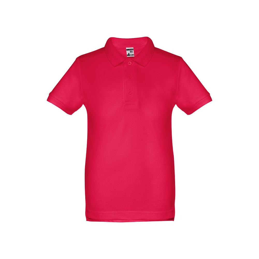 THC ADAM KIDS. Polo para criança (unissexo) de manga curta em algodão