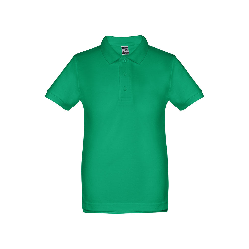 THC ADAM KIDS. Polo para criança (unissexo) de manga curta em algodão