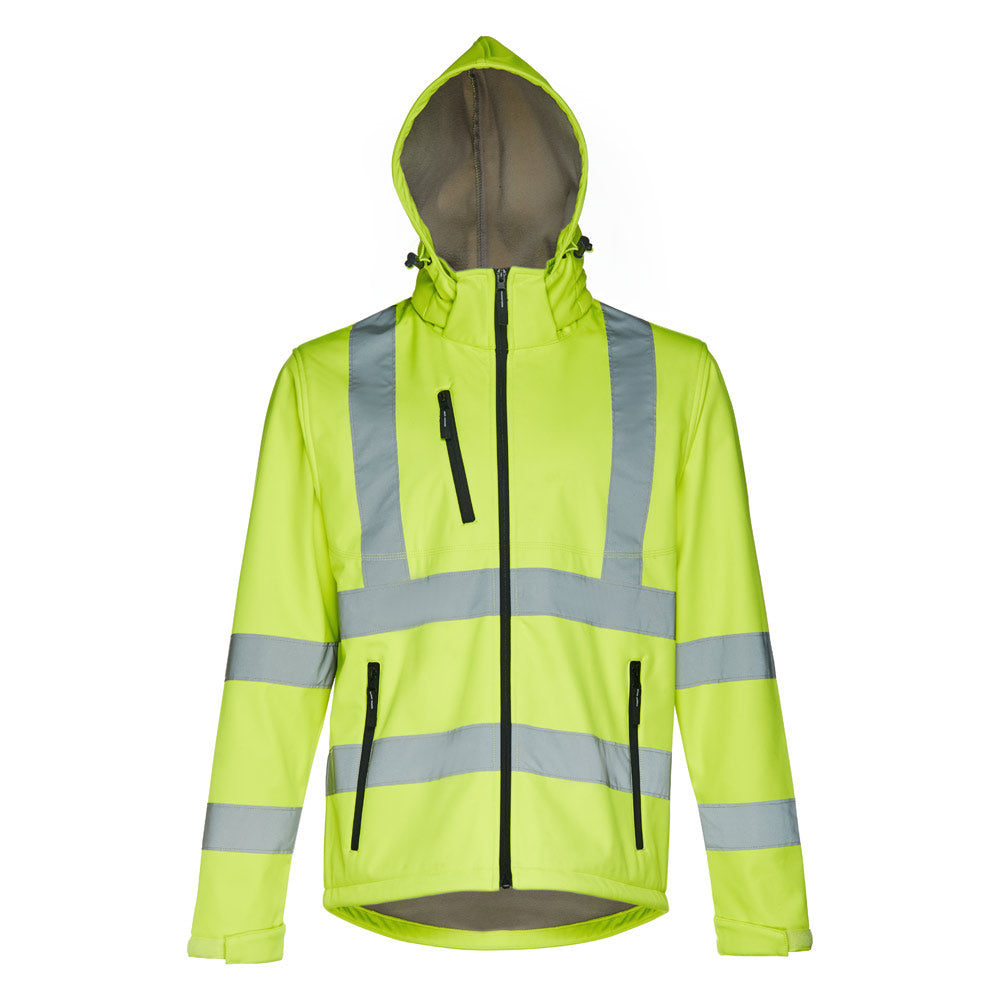 THC ZAGREB WORK. Casaco unissexo softshell de alta-visibilidade