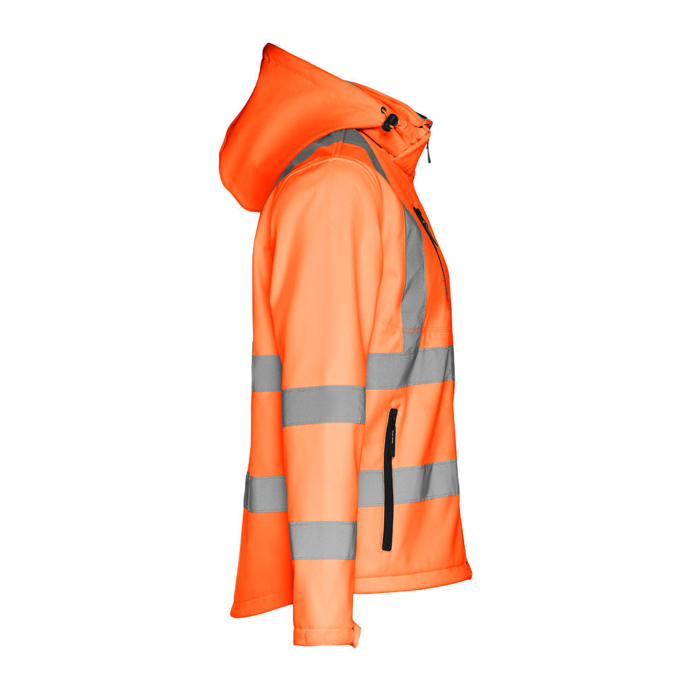 THC ZAGREB WORK. Casaco unissexo softshell de alta-visibilidade