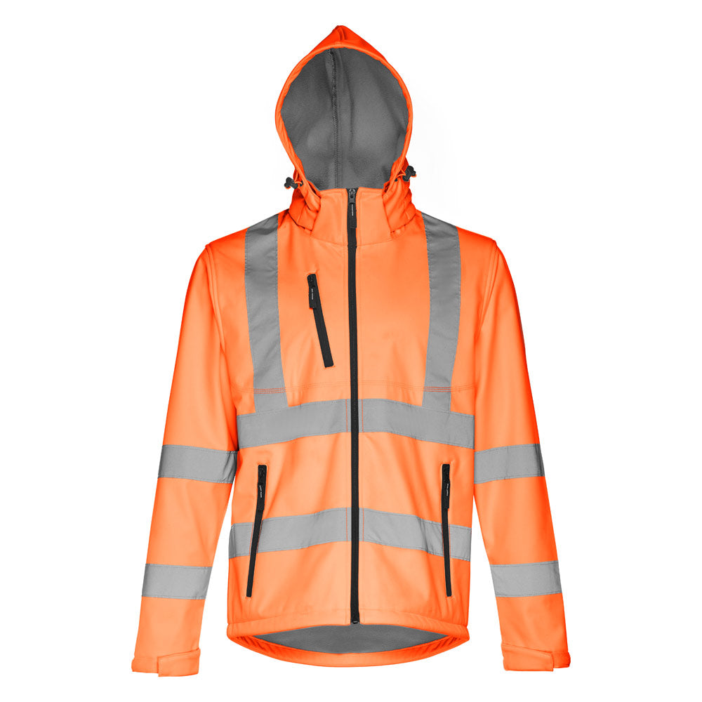 THC ZAGREB WORK. Casaco unissexo softshell de alta-visibilidade