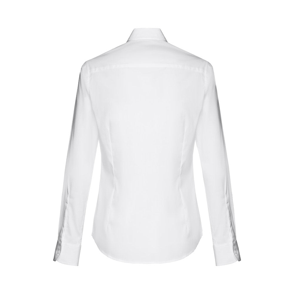 THC PARIS WOMEN WH. Camisa popelina de manga comprida para senhora. Cor branca
