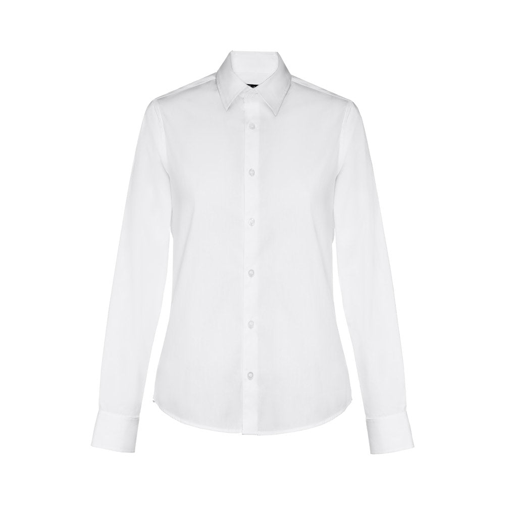 THC PARIS WOMEN WH. Camisa popelina de manga comprida para senhora. Cor branca