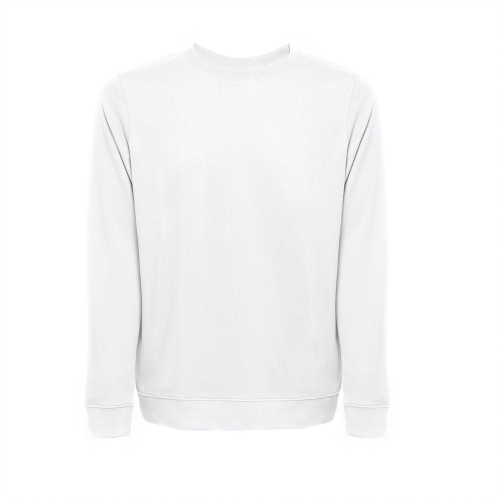 THC COLOMBO WH. Sweatshirt (unissexo) em felpa italiana sem carda. Cor branca