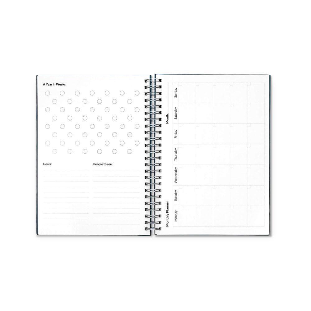 STARTER KIT INFINITE PLANNER A5. Kit composto um "Infinite Diary", kit de limpeza, marcador e suporte de marcador