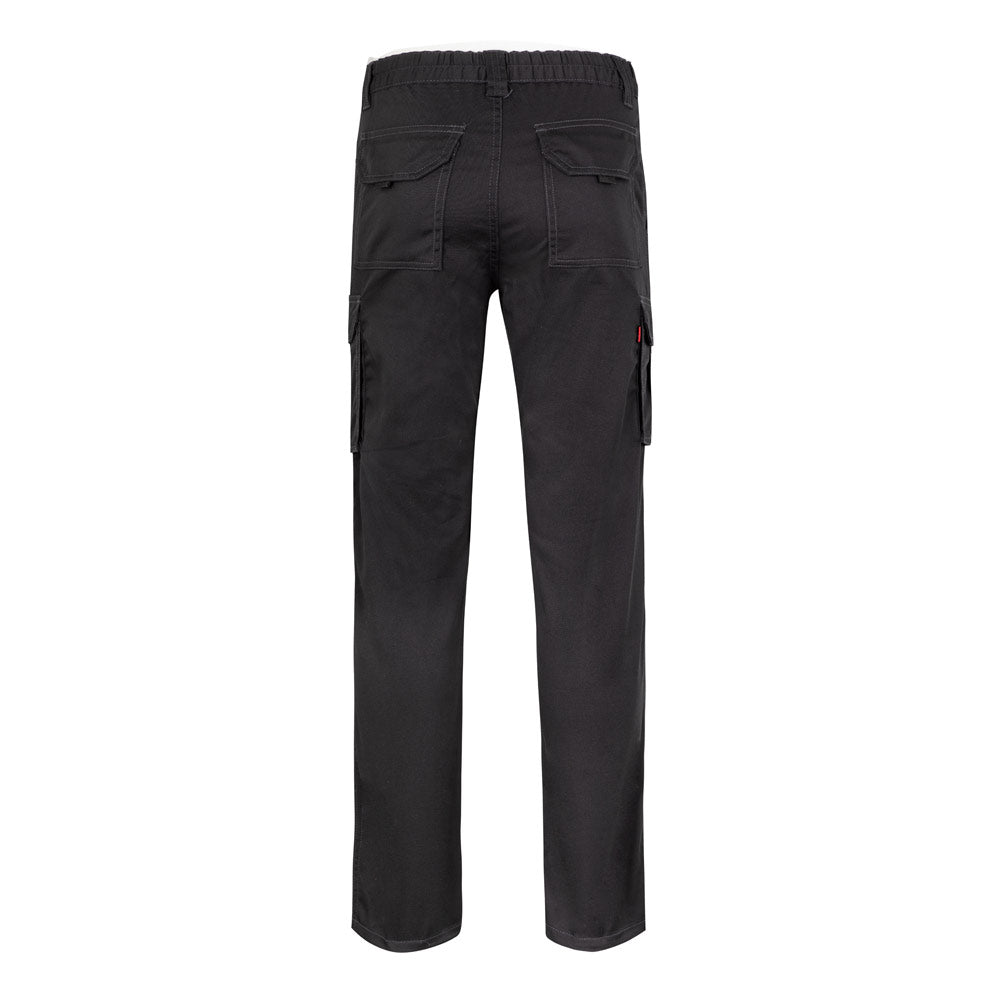 VL LUGH. Calças stretch multibolsos (240g/m²) em algodão (46%), EME (38%) e poliéster (16%)