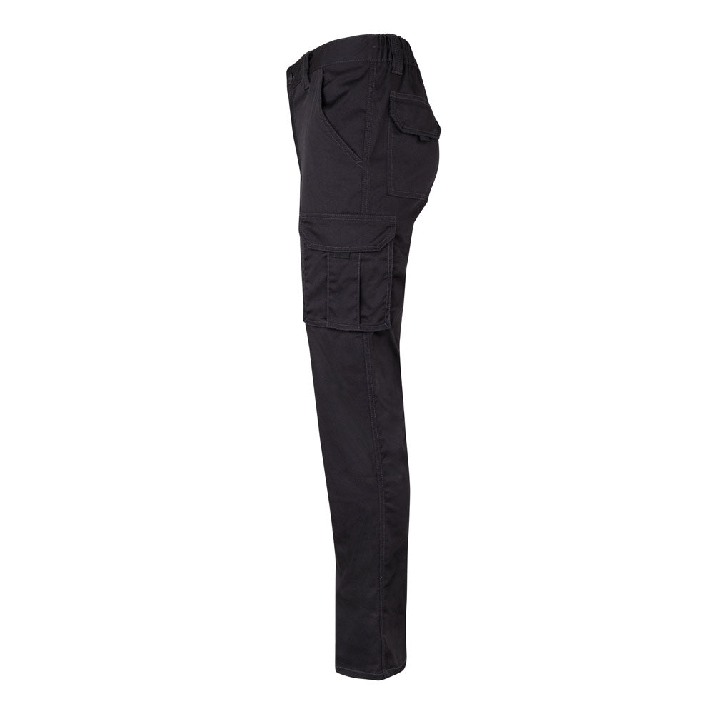 VL LUGH. Calças stretch multibolsos (240g/m²) em algodão (46%), EME (38%) e poliéster (16%)