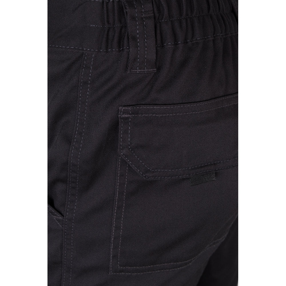 VL LUGH. Calças stretch multibolsos (240g/m²) em algodão (46%), EME (38%) e poliéster (16%)