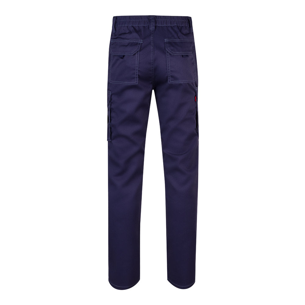 VL LUGH. Calças stretch multibolsos (240g/m²) em algodão (46%), EME (38%) e poliéster (16%)