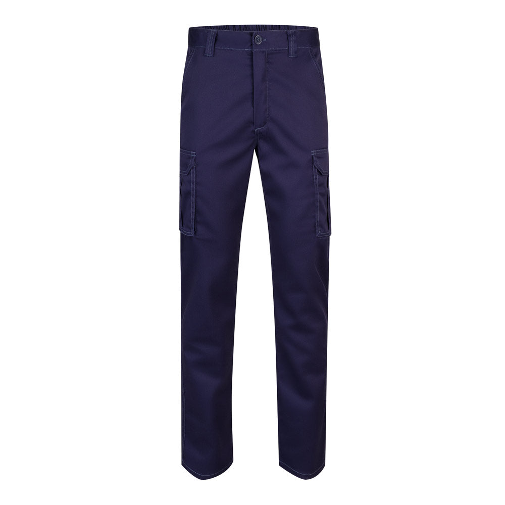 VL LUGH. Calças stretch multibolsos (240g/m²) em algodão (46%), EME (38%) e poliéster (16%)