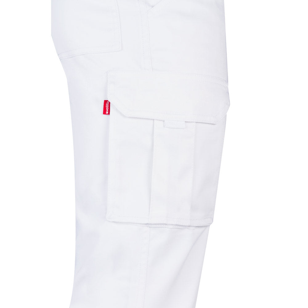 VL LUGH. Calças stretch multibolsos (240g/m²) em algodão (46%), EME (38%) e poliéster (16%)