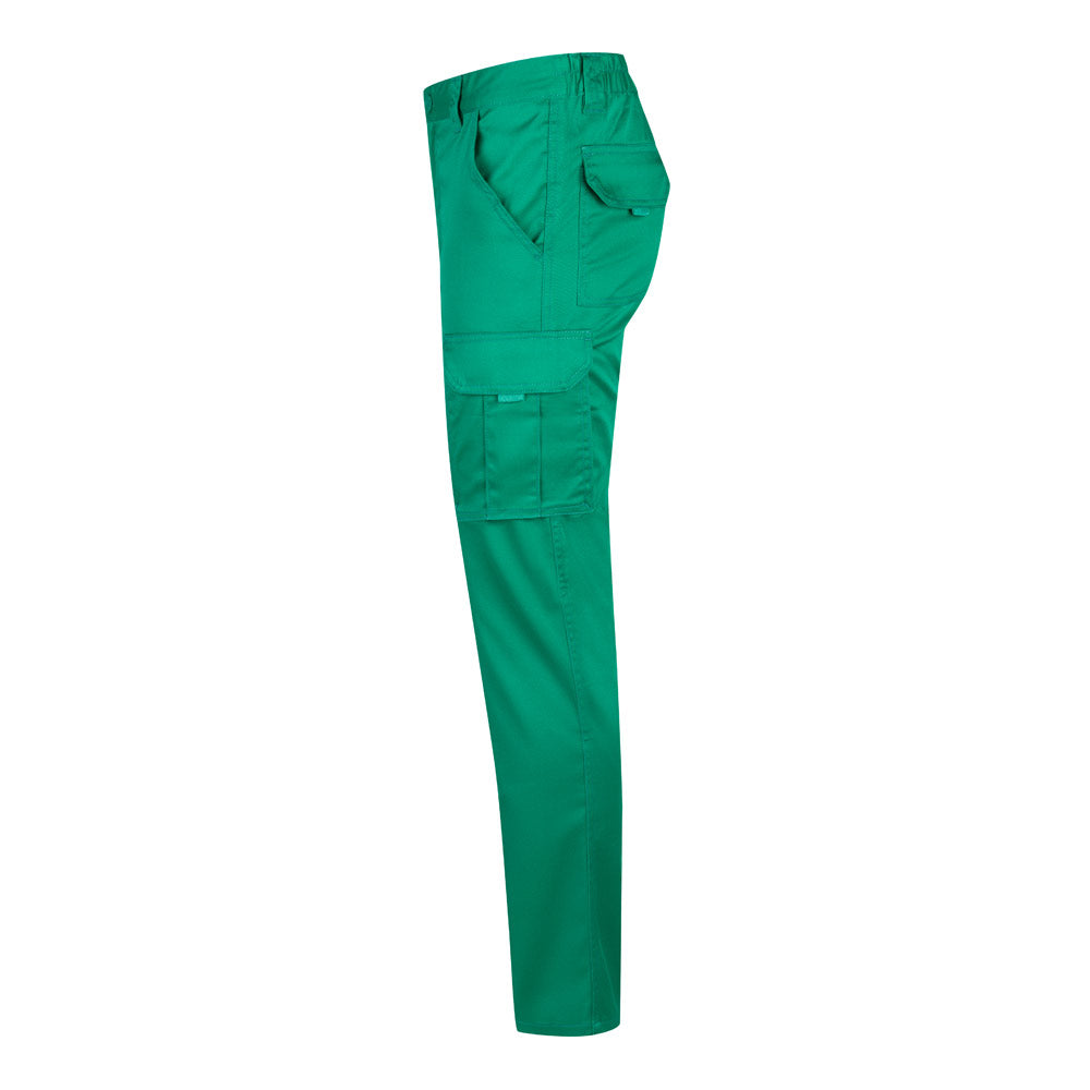 VL LUGH. Calças stretch multibolsos (240g/m²) em algodão (46%), EME (38%) e poliéster (16%)