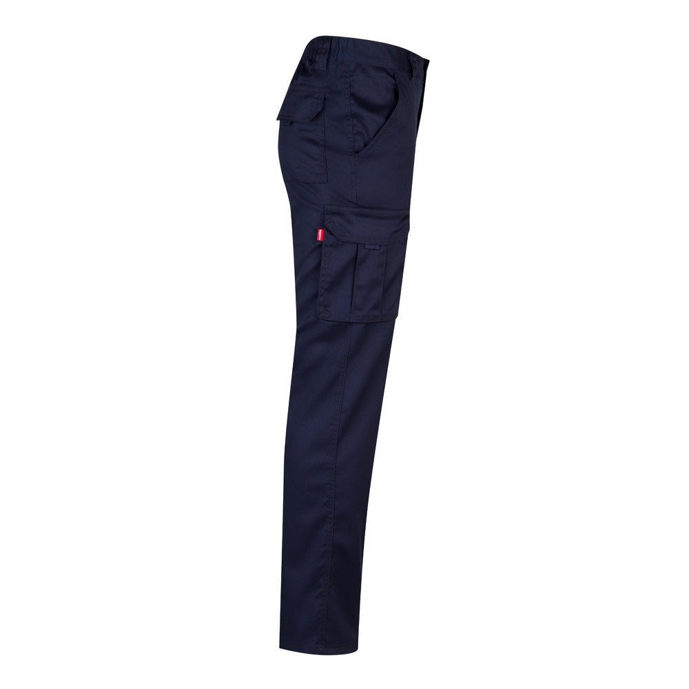 VL LUGH. Calças stretch multibolsos (240g/m²) em algodão (46%), EME (38%) e poliéster (16%)