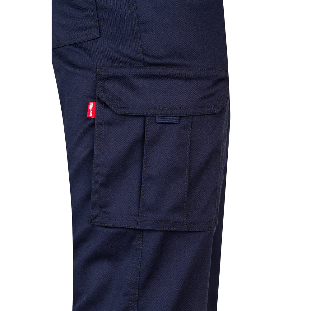 VL LUGH. Calças stretch multibolsos (240g/m²) em algodão (46%), EME (38%) e poliéster (16%)