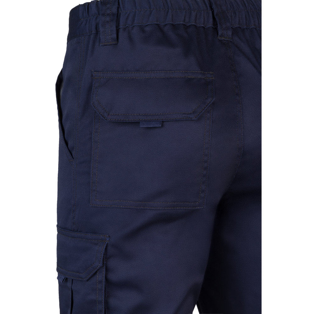 VL LUGH. Calças stretch multibolsos (240g/m²) em algodão (46%), EME (38%) e poliéster (16%)