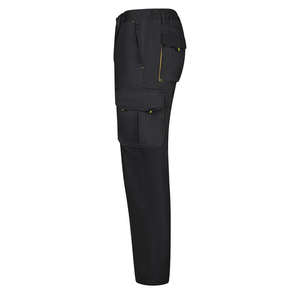 VL HYPNOS. Calças bicolor em sarja multibolsos (200g/m²), em algodão (35%) e poliéster (65%)
