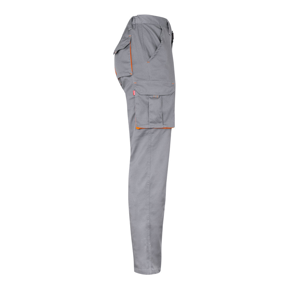 VL HYPNOS. Calças bicolor em sarja multibolsos (200g/m²), em algodão (35%) e poliéster (65%)