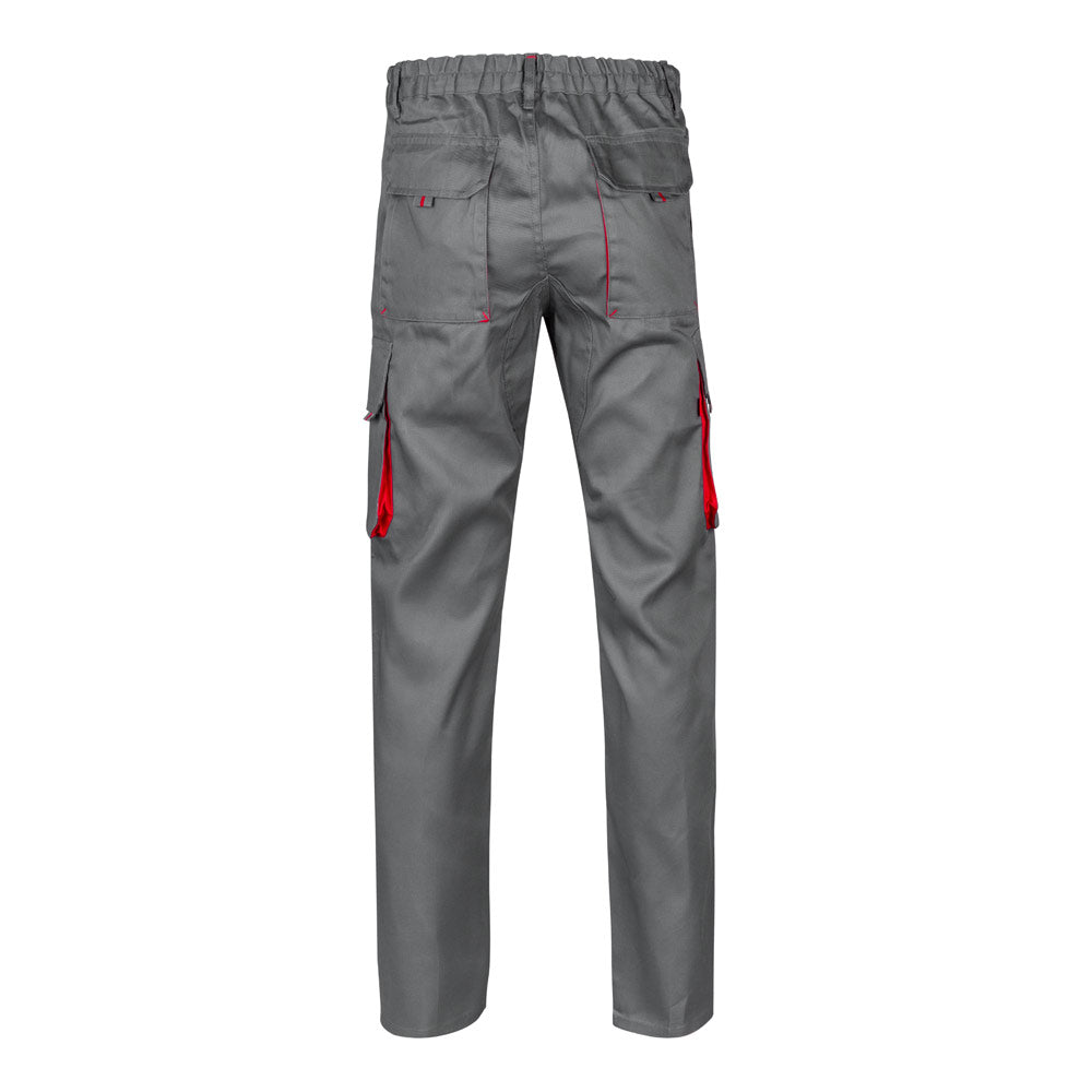 VL HYPNOS. Calças bicolor em sarja multibolsos (200g/m²), em algodão (35%) e poliéster (65%)