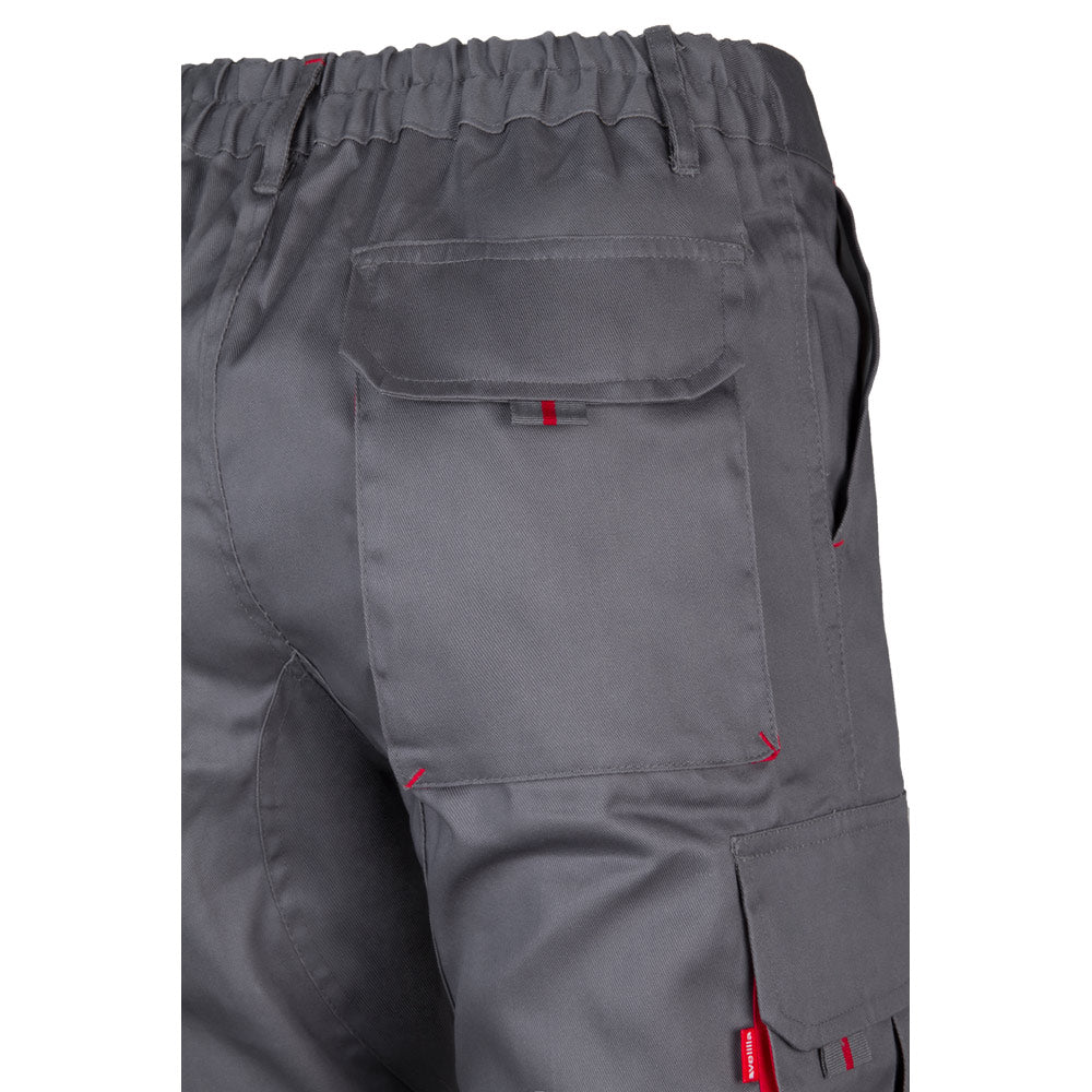 VL HYPNOS. Calças bicolor em sarja multibolsos (200g/m²), em algodão (35%) e poliéster (65%)