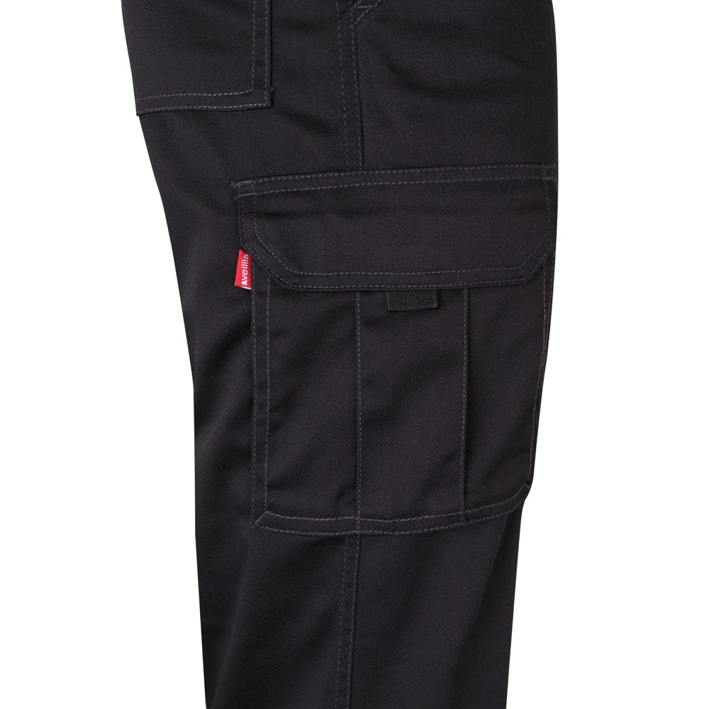 VL PAN. Calças stretch multibolsos (290g/m²), em algodão (46%), EME (38%) e poliéster (16%)