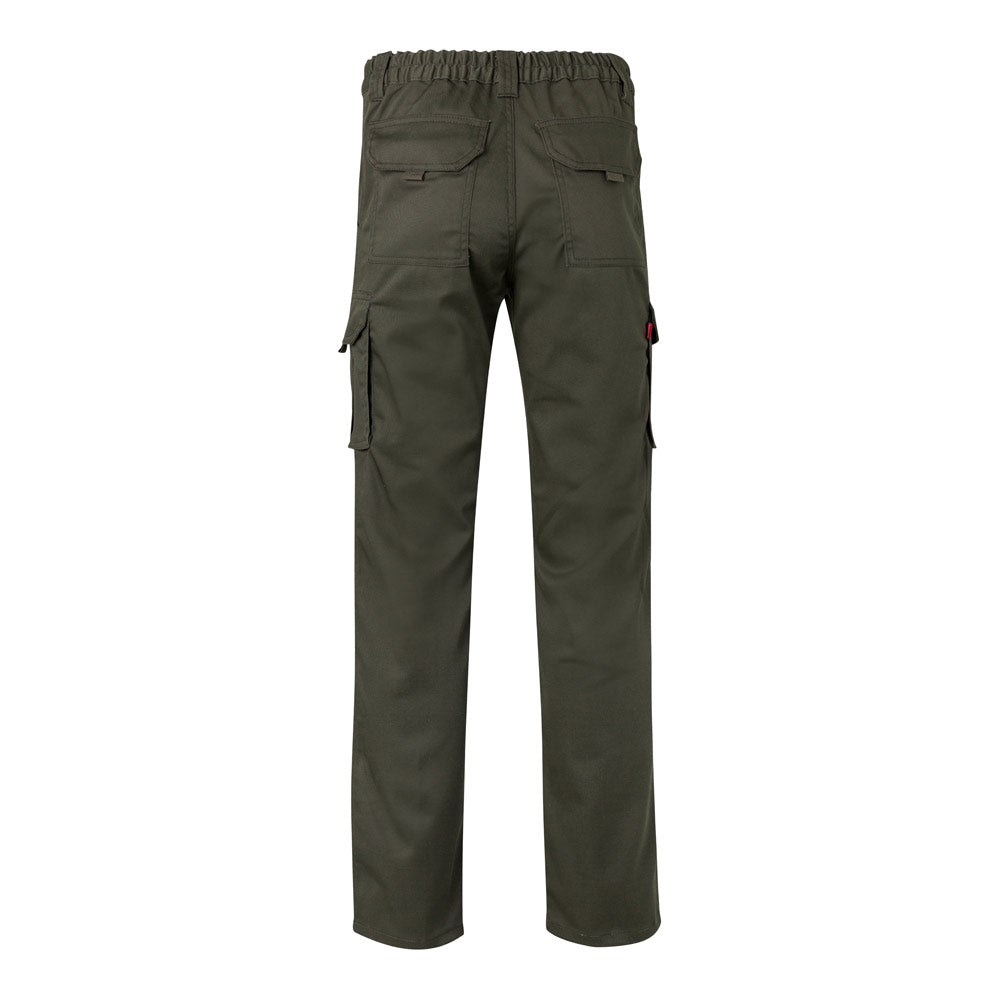 VL PAN. Calças stretch multibolsos (290g/m²), em algodão (46%), EME (38%) e poliéster (16%)