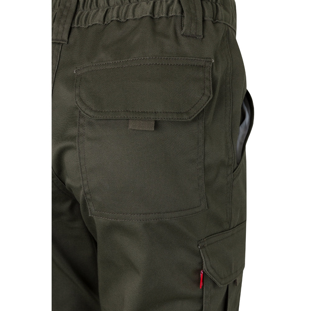 VL PAN. Calças stretch multibolsos (290g/m²), em algodão (46%), EME (38%) e poliéster (16%)