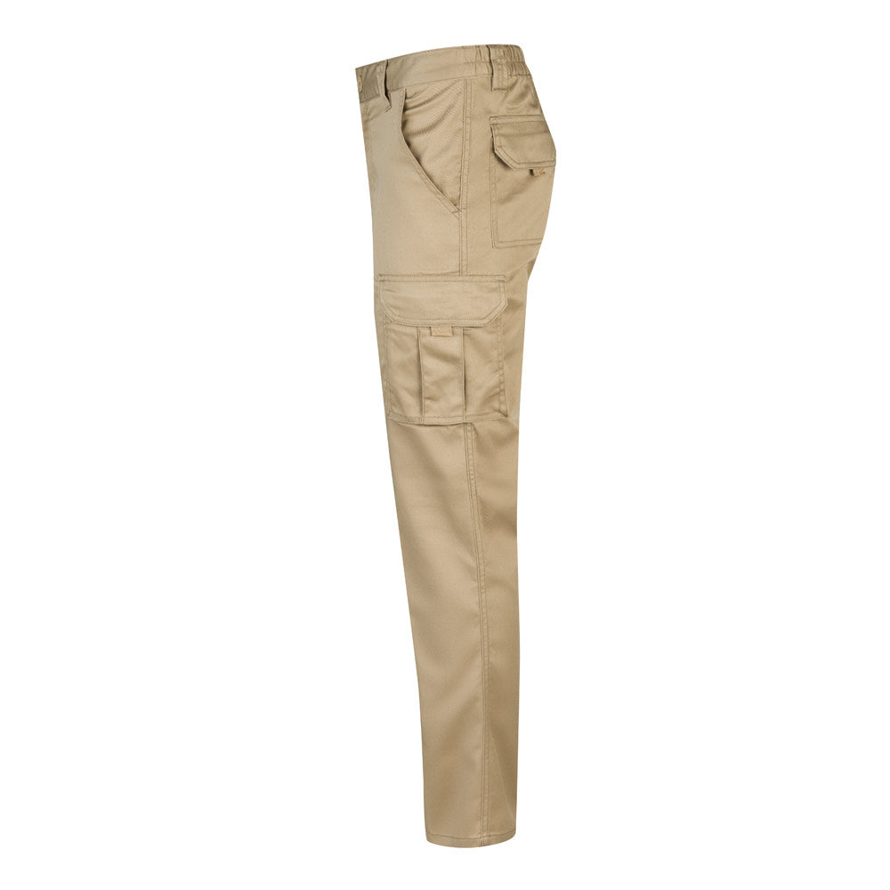 VL PAN. Calças stretch multibolsos (290g/m²), em algodão (46%), EME (38%) e poliéster (16%)