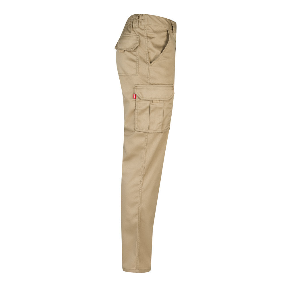 VL PAN. Calças stretch multibolsos (290g/m²), em algodão (46%), EME (38%) e poliéster (16%)