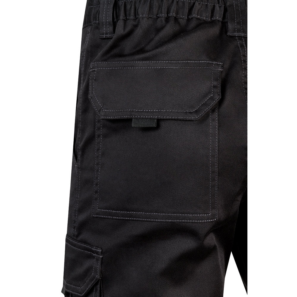 VL HEBE. Bermudas stretch multibolsos (240g/m²), em algodão (46%), EME (38%) e poliéster (16%)