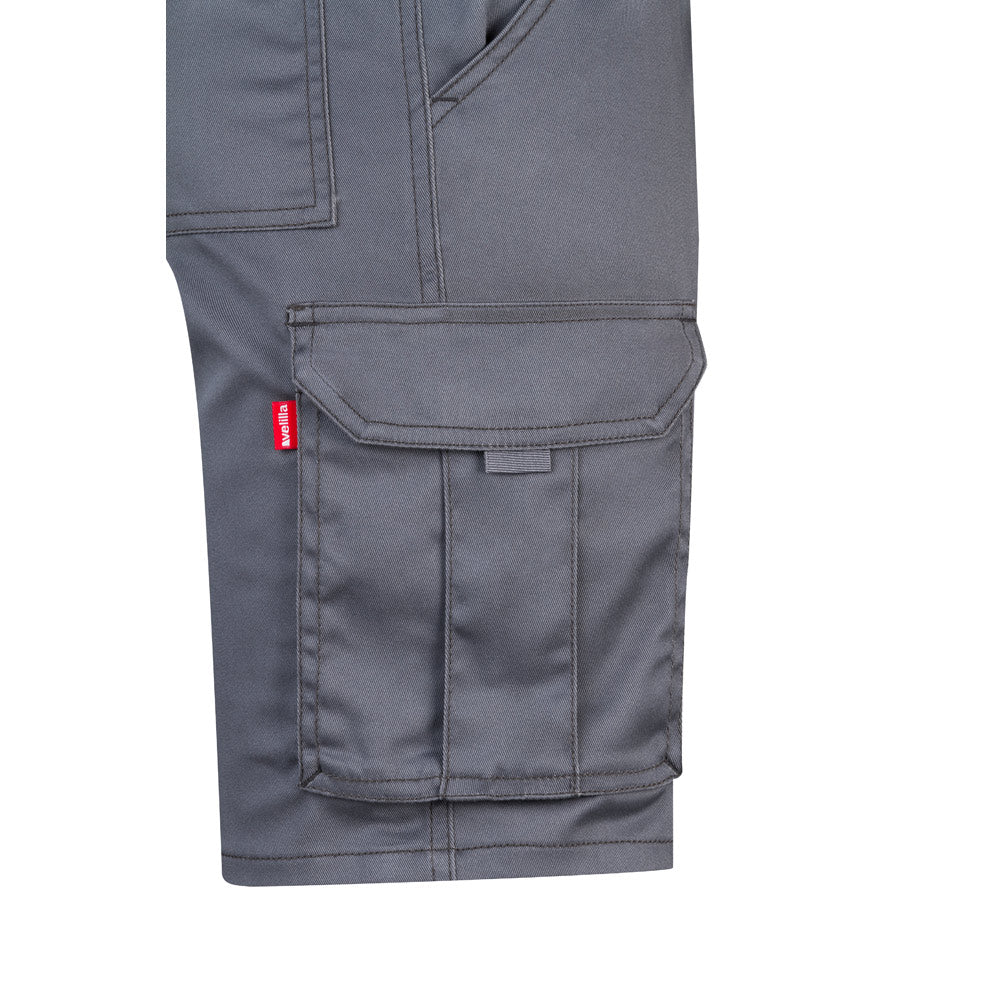 VL HEBE. Bermudas stretch multibolsos (240g/m²), em algodão (46%), EME (38%) e poliéster (16%)