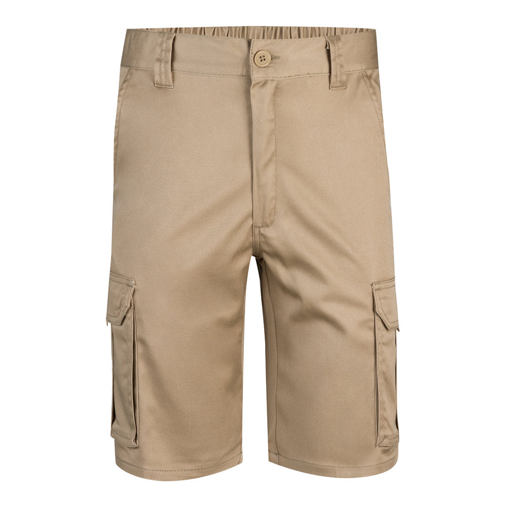 VL HEBE. Bermudas stretch multibolsos (240g/m²), em algodão (46%), EME (38%) e poliéster (16%)