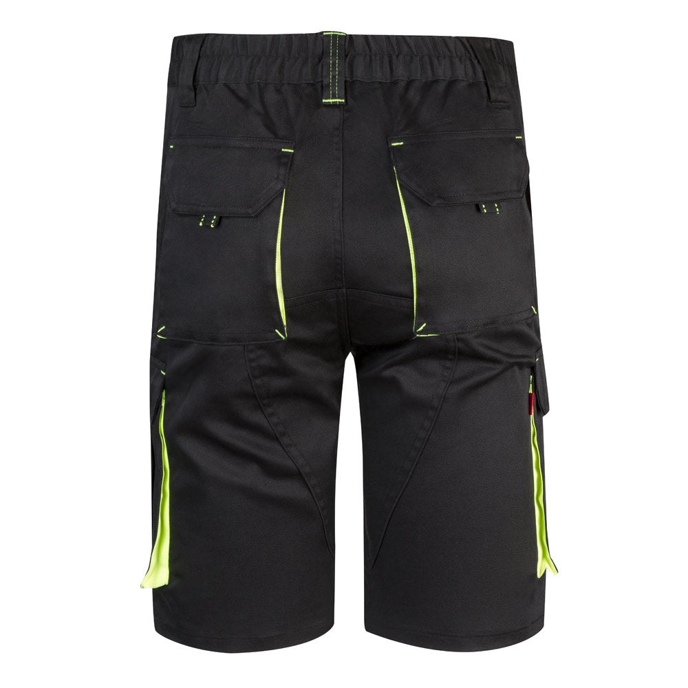 VL HEMERA. Bermudas stretch bicolor multibolsos (240g/m²), em algodão (46%), EME (38%) e poliéster (16%)