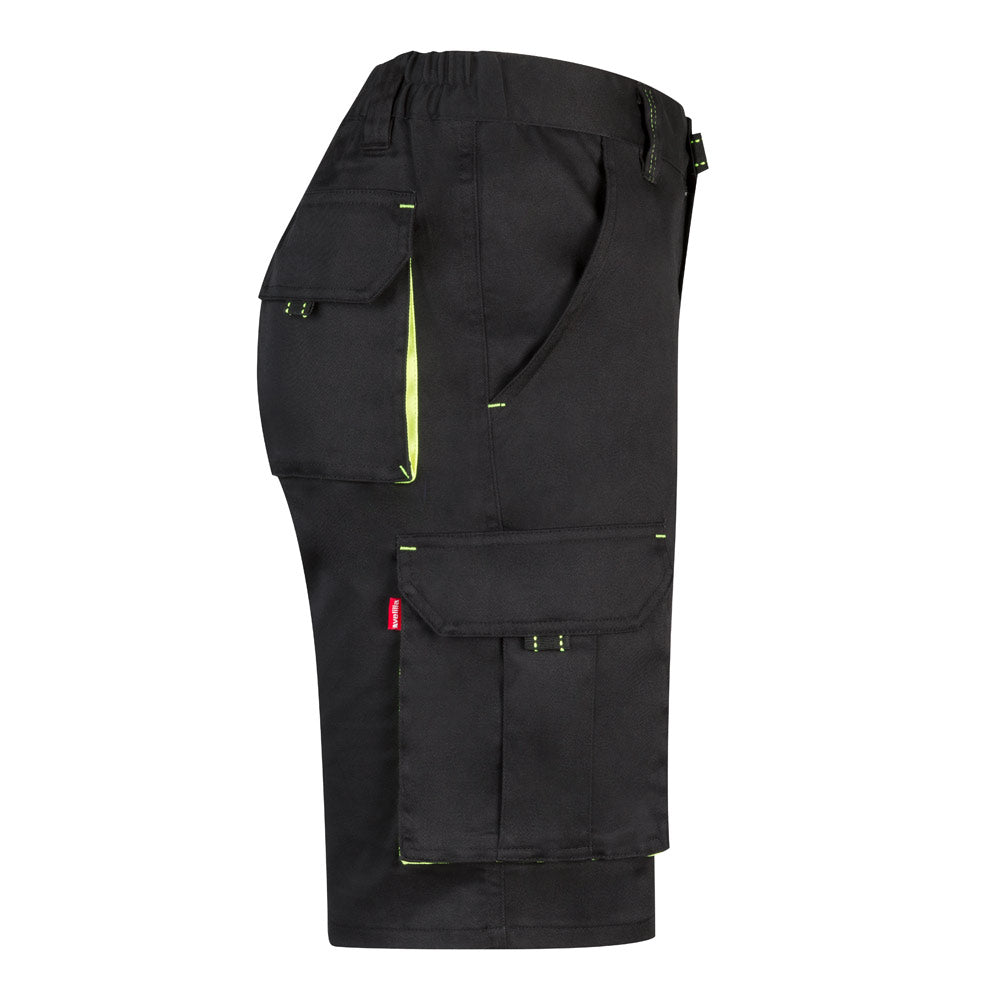 VL HEMERA. Bermudas stretch bicolor multibolsos (240g/m²), em algodão (46%), EME (38%) e poliéster (16%)