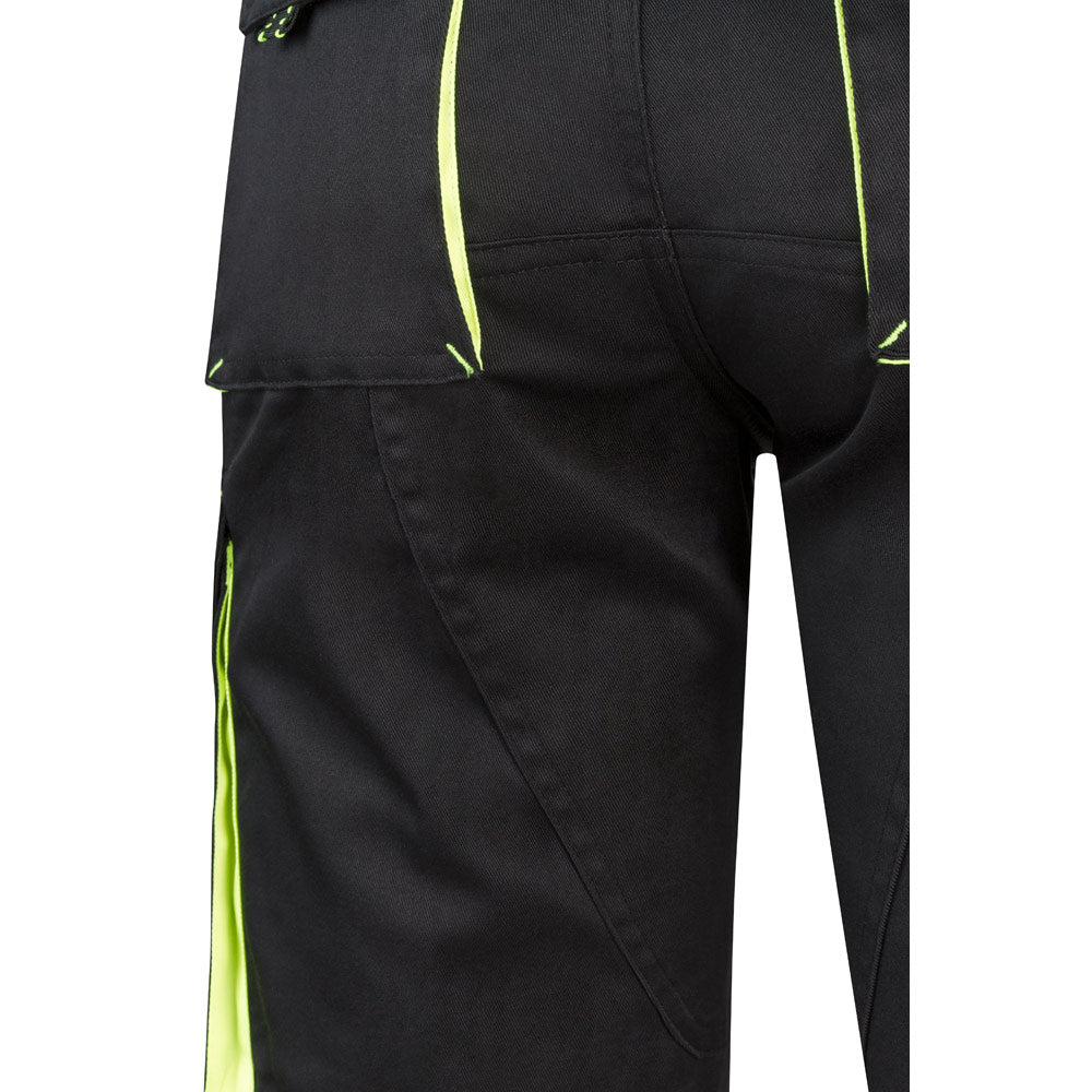 VL HEMERA. Bermudas stretch bicolor multibolsos (240g/m²), em algodão (46%), EME (38%) e poliéster (16%)