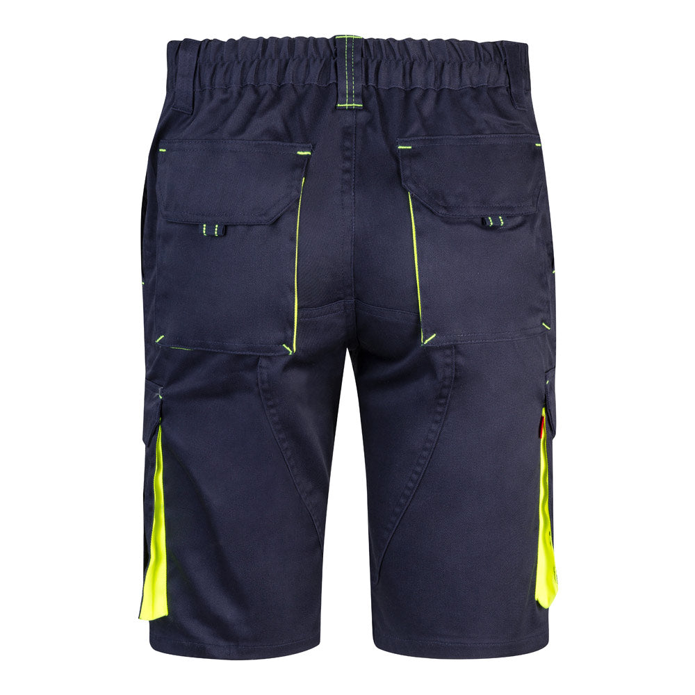 VL HEMERA. Bermudas stretch bicolor multibolsos (240g/m²), em algodão (46%), EME (38%) e poliéster (16%)