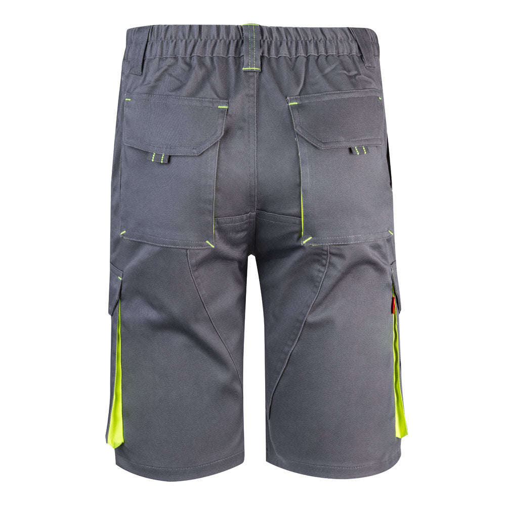 VL HEMERA. Bermudas stretch bicolor multibolsos (240g/m²), em algodão (46%), EME (38%) e poliéster (16%)