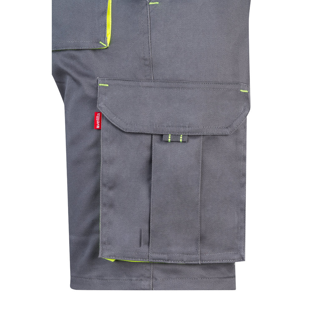 VL HEMERA. Bermudas stretch bicolor multibolsos (240g/m²), em algodão (46%), EME (38%) e poliéster (16%)