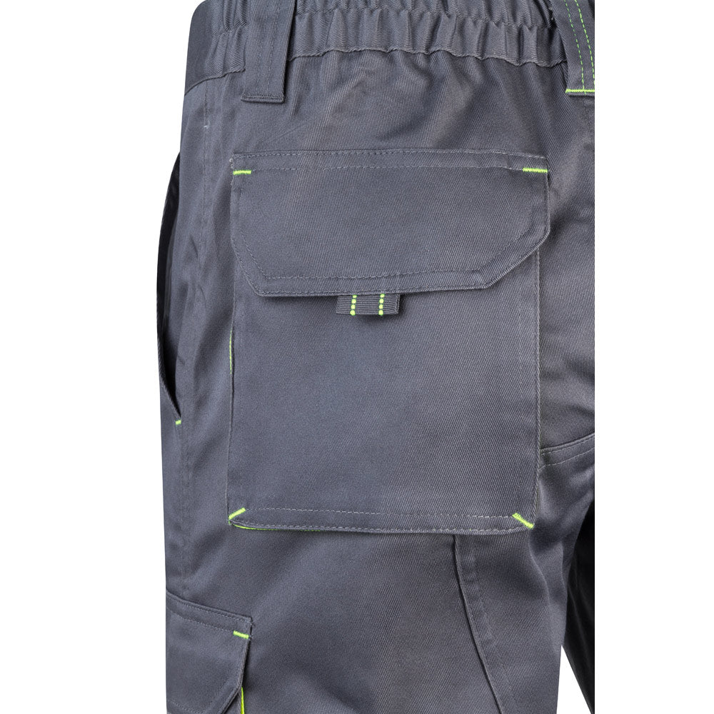 VL HEMERA. Bermudas stretch bicolor multibolsos (240g/m²), em algodão (46%), EME (38%) e poliéster (16%)